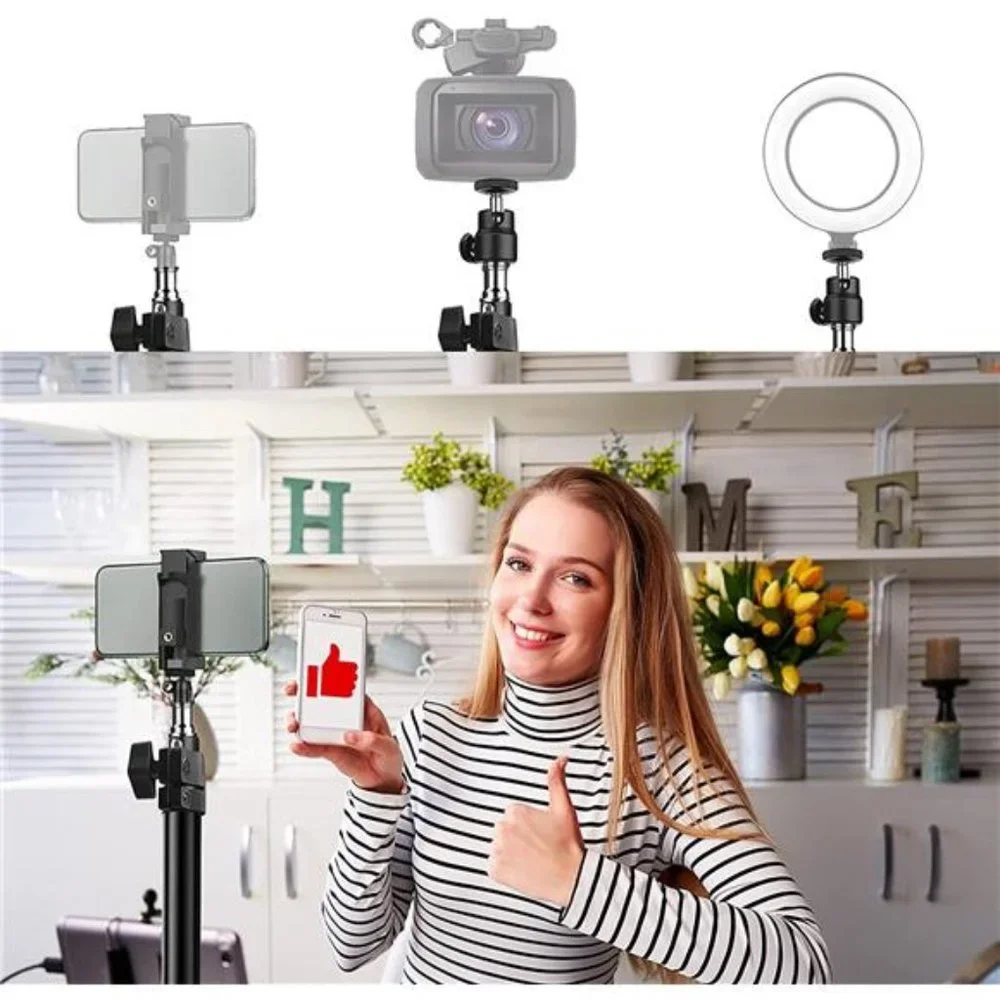 2 Pack C Clamp Desk Mount Light Stand with 1/4